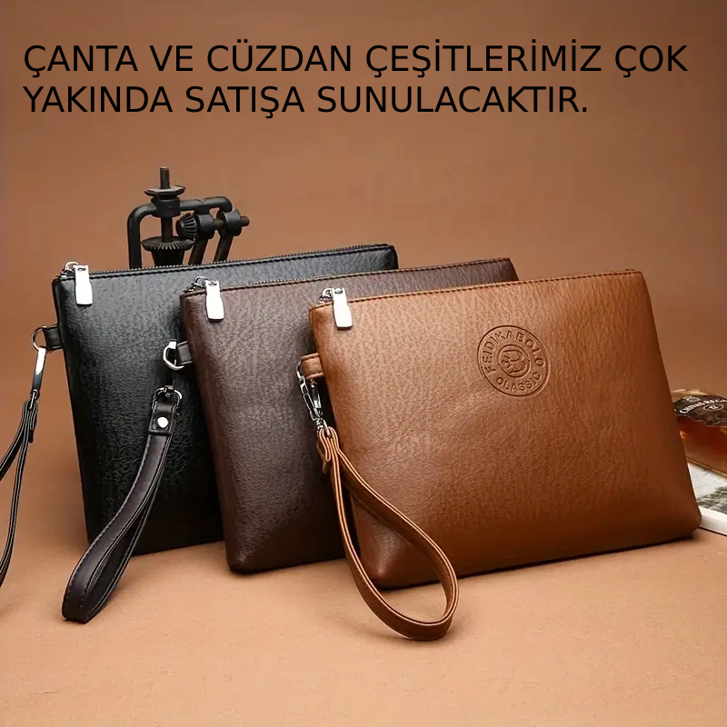 ÇOK YAKINDA ÇANTA VE CÜZDAN ÇEŞİTLERİMİZ SATIŞA SUNULACAKTIR.