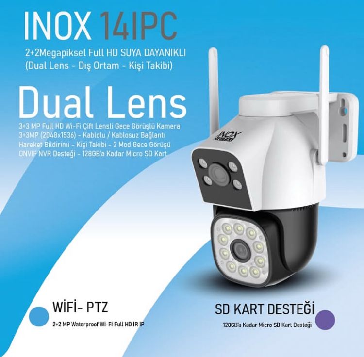 Inox 14 IPC Dual Lens 2Mp Wifi-PTZ