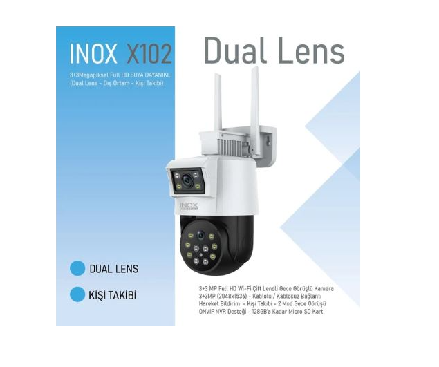 INOX-X102 3+3MP DUAL LENS WİFİ KAMERA HİEASY